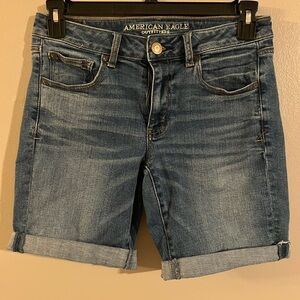 American Eagle Outfitters Blue Jean Shorts with Rolled Hems